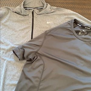 Nike dri-fit quarter zip and tee bundle